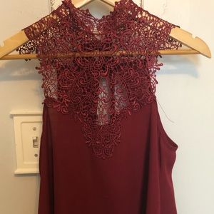 Burgundy dress shirt